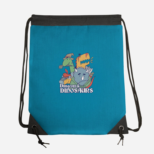 Dungeons and Dinosaurs-none drawstring bag-T33s4U
