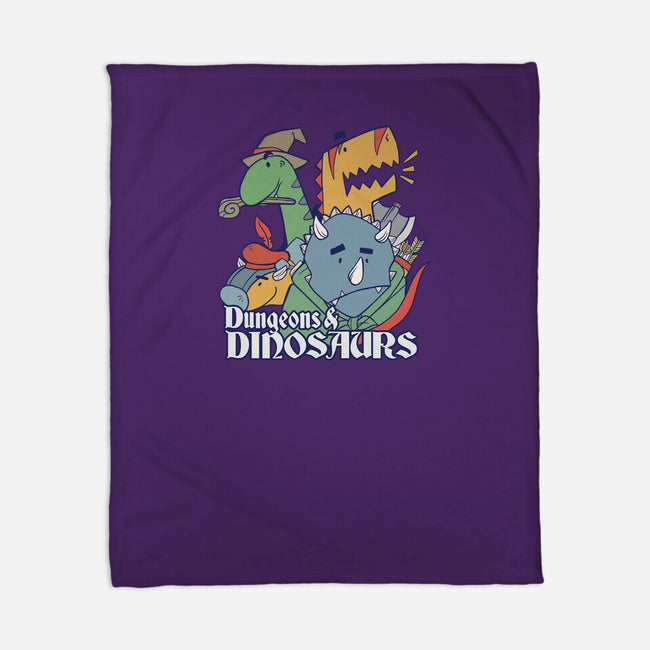 Dungeons and Dinosaurs-none fleece blanket-T33s4U