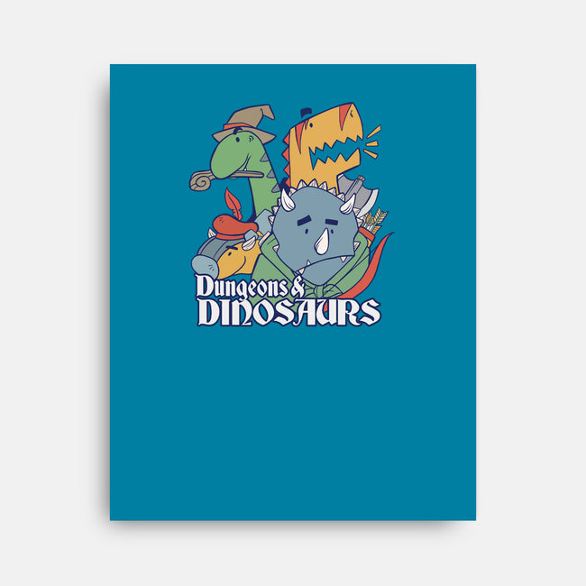 Dungeons and Dinosaurs-none stretched canvas-T33s4U