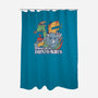 Dungeons and Dinosaurs-none polyester shower curtain-T33s4U