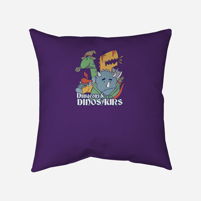 Dungeons and Dinosaurs-none removable cover w insert throw pillow-T33s4U