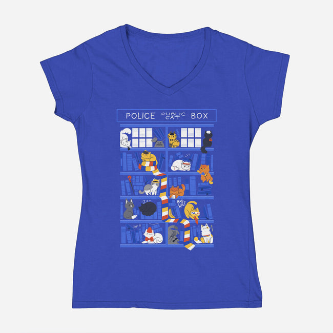 Library Box Who-womens v-neck tee-TaylorRoss1
