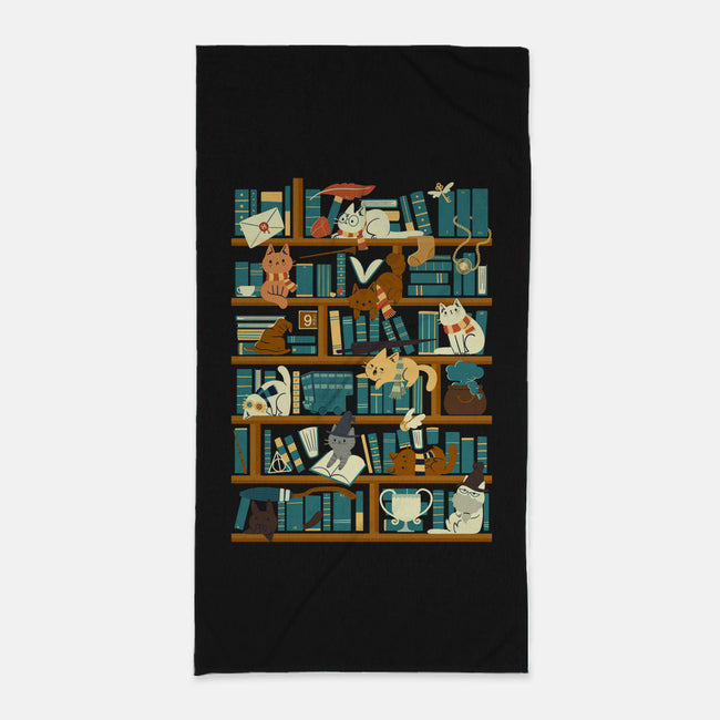 Library Magic School-none beach towel-TaylorRoss1