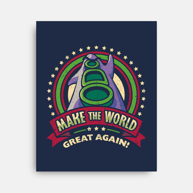 Make The World Great-none stretched canvas-Olipop