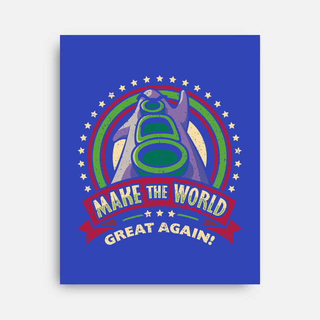 Make The World Great-none stretched canvas-Olipop