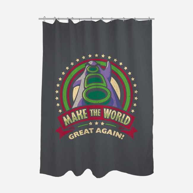 Make The World Great-none polyester shower curtain-Olipop