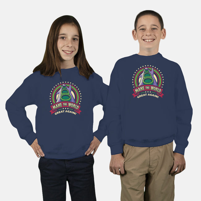 Make The World Great-youth crew neck sweatshirt-Olipop