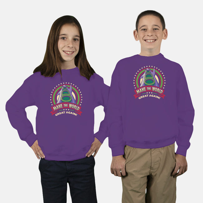 Make The World Great-youth crew neck sweatshirt-Olipop