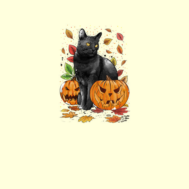 Cat Leaves and Pumpkins-unisex crew neck sweatshirt-DrMonekers