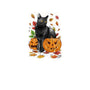 Cat Leaves and Pumpkins-womens off shoulder tee-DrMonekers