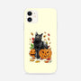 Cat Leaves and Pumpkins-iphone snap phone case-DrMonekers