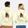 Cat Leaves and Pumpkins-unisex zip-up sweatshirt-DrMonekers