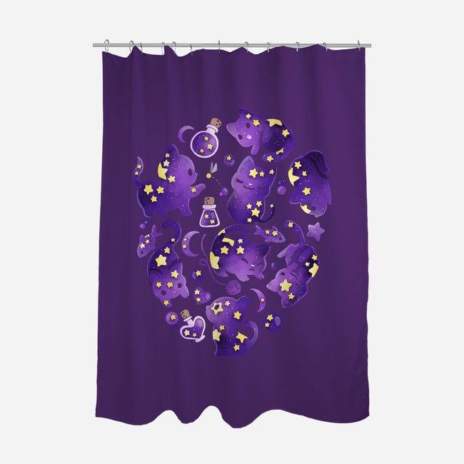 Cat Star-none polyester shower curtain-Vallina84