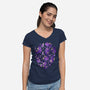 Cat Star-womens v-neck tee-Vallina84