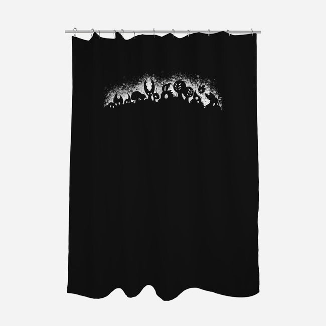 Hallownest-none polyester shower curtain-Phi