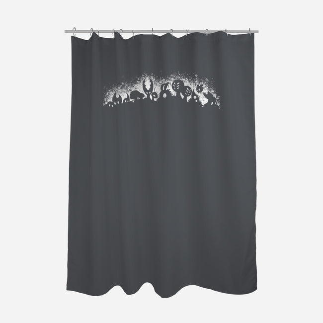 Hallownest-none polyester shower curtain-Phi