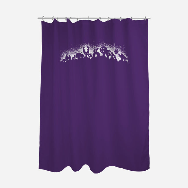 Hallownest-none polyester shower curtain-Phi