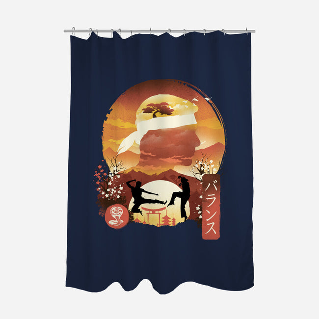 Miyagi-Do Sunset-none polyester shower curtain-dandingeroz