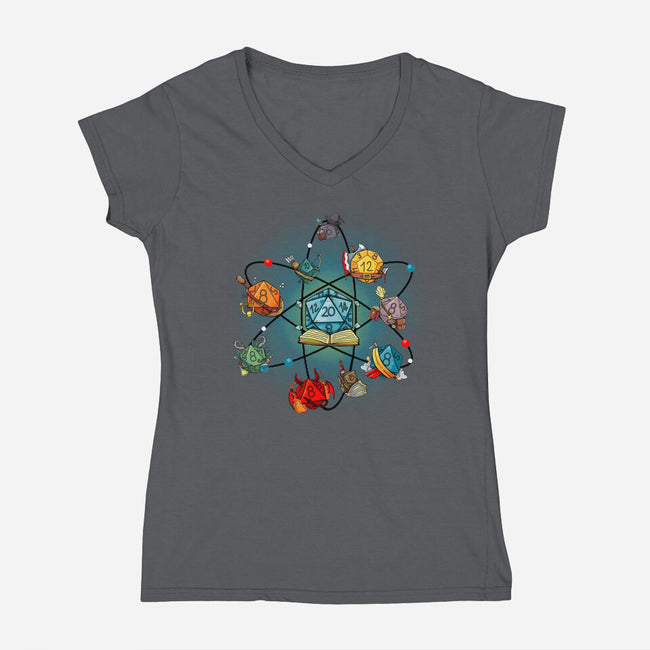 Chemical Dice-womens v-neck tee-Vallina84