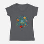 Chemical Dice-womens v-neck tee-Vallina84
