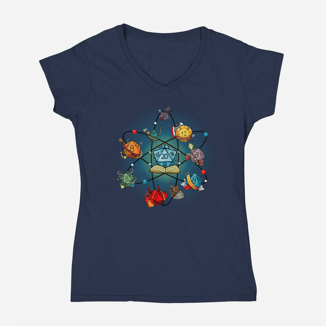 Chemical Dice-womens v-neck tee-Vallina84