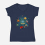 Chemical Dice-womens v-neck tee-Vallina84
