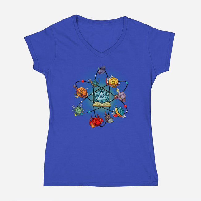 Chemical Dice-womens v-neck tee-Vallina84