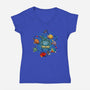 Chemical Dice-womens v-neck tee-Vallina84