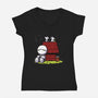 Marvin Peanuts-womens v-neck tee-BlancaVidal