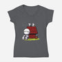 Marvin Peanuts-womens v-neck tee-BlancaVidal