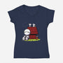 Marvin Peanuts-womens v-neck tee-BlancaVidal