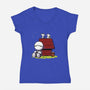 Marvin Peanuts-womens v-neck tee-BlancaVidal