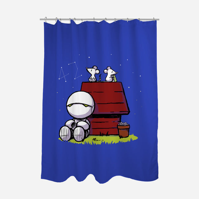 Marvin Peanuts-none polyester shower curtain-BlancaVidal