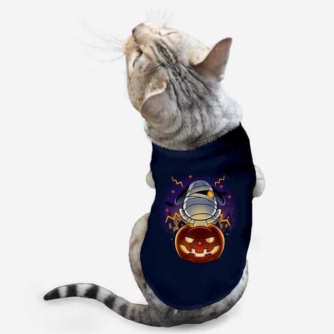 Halloween Island-cat basic pet tank-BlancaVidal