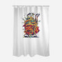 Abstract Castle-none polyester shower curtain-victorsbeard
