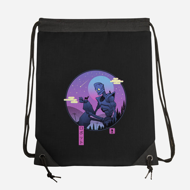 The Gentle Robot-none drawstring bag-vp021