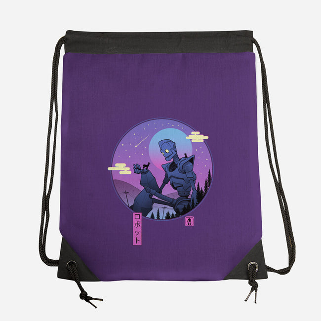 The Gentle Robot-none drawstring bag-vp021