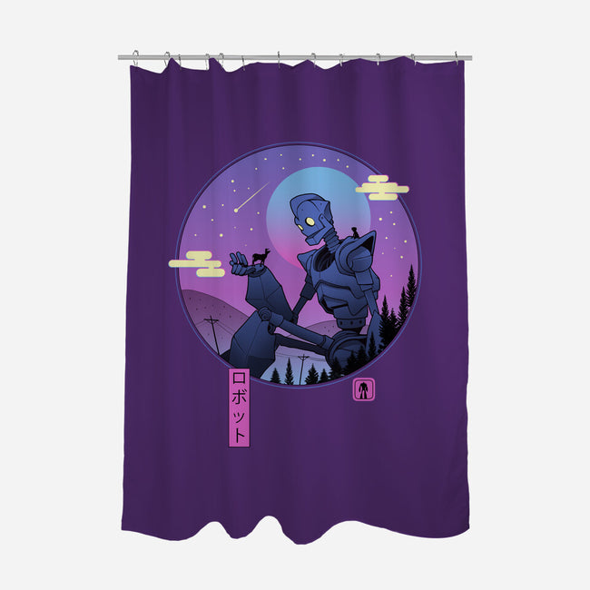 The Gentle Robot-none polyester shower curtain-vp021