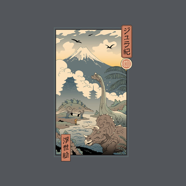 Jurassic Ukiyo-e 2-womens v-neck tee-vp021