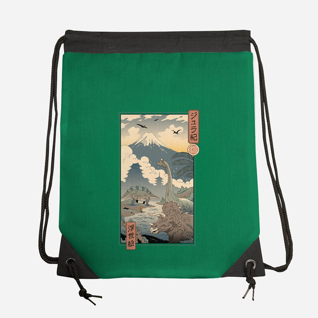 Jurassic Ukiyo-e 2-none drawstring bag-vp021