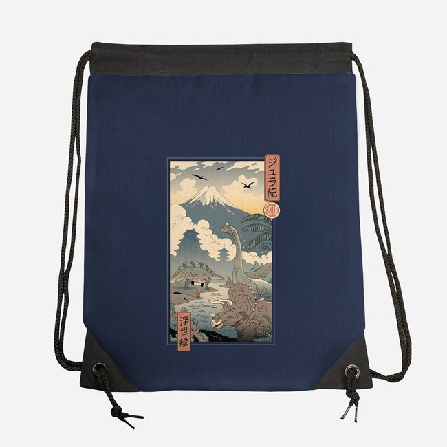 Jurassic Ukiyo-e 2-none drawstring bag-vp021