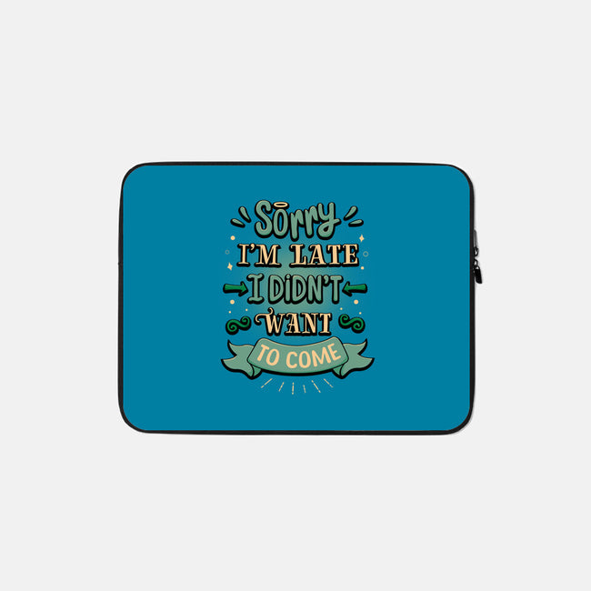Sorry I'm Late-none zippered laptop sleeve-retrodivision