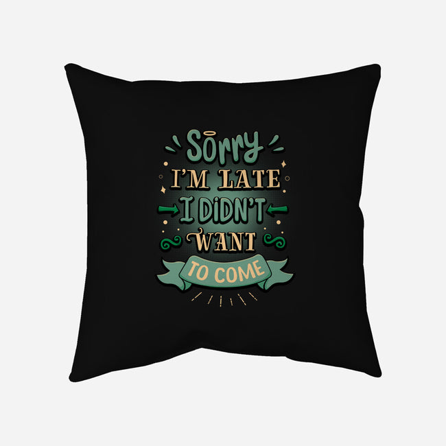 Sorry I'm Late-none removable cover w insert throw pillow-retrodivision