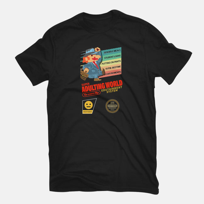 Super Adulting World-mens basic tee-ACraigL
