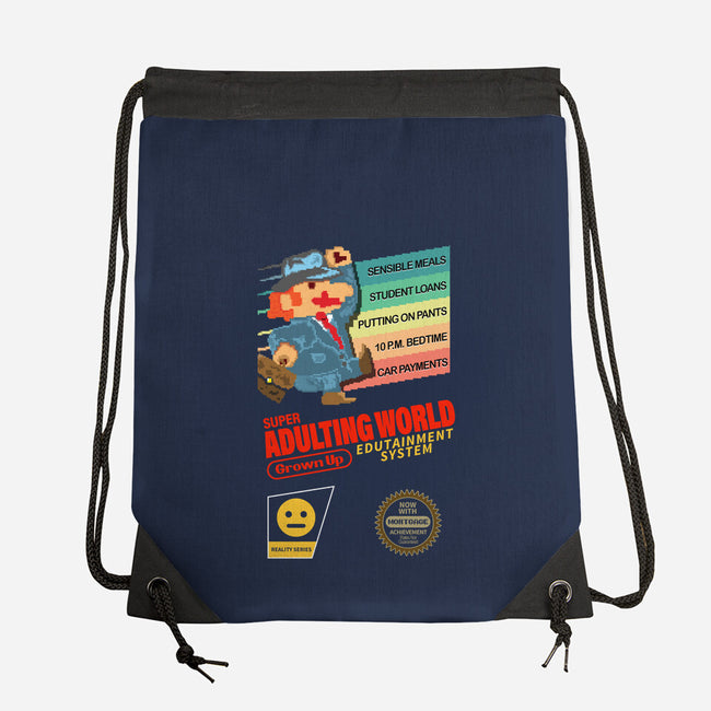 Super Adulting World-none drawstring bag-ACraigL