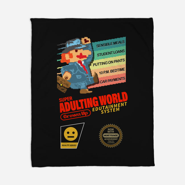 Super Adulting World-none fleece blanket-ACraigL