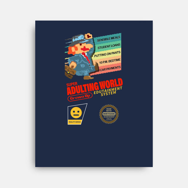 Super Adulting World-none stretched canvas-ACraigL
