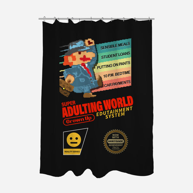 Super Adulting World-none polyester shower curtain-ACraigL