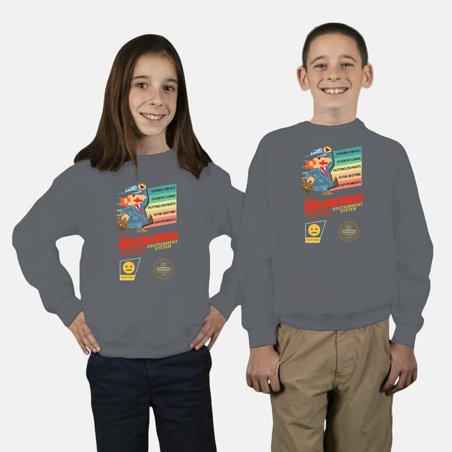 Super Adulting World-youth crew neck sweatshirt-ACraigL