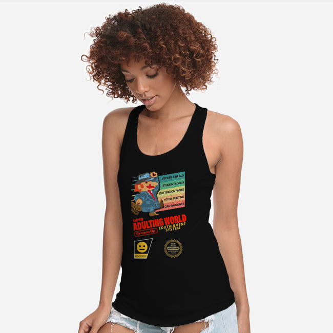Super Adulting World-womens racerback tank-ACraigL
